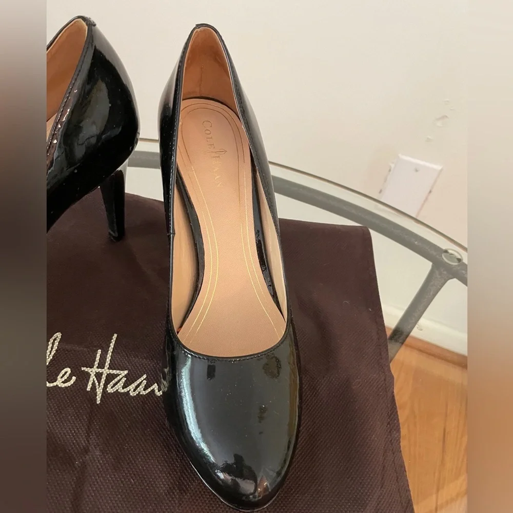 Cole Hasn Patent Leather Pumps 8.5 Black EUC